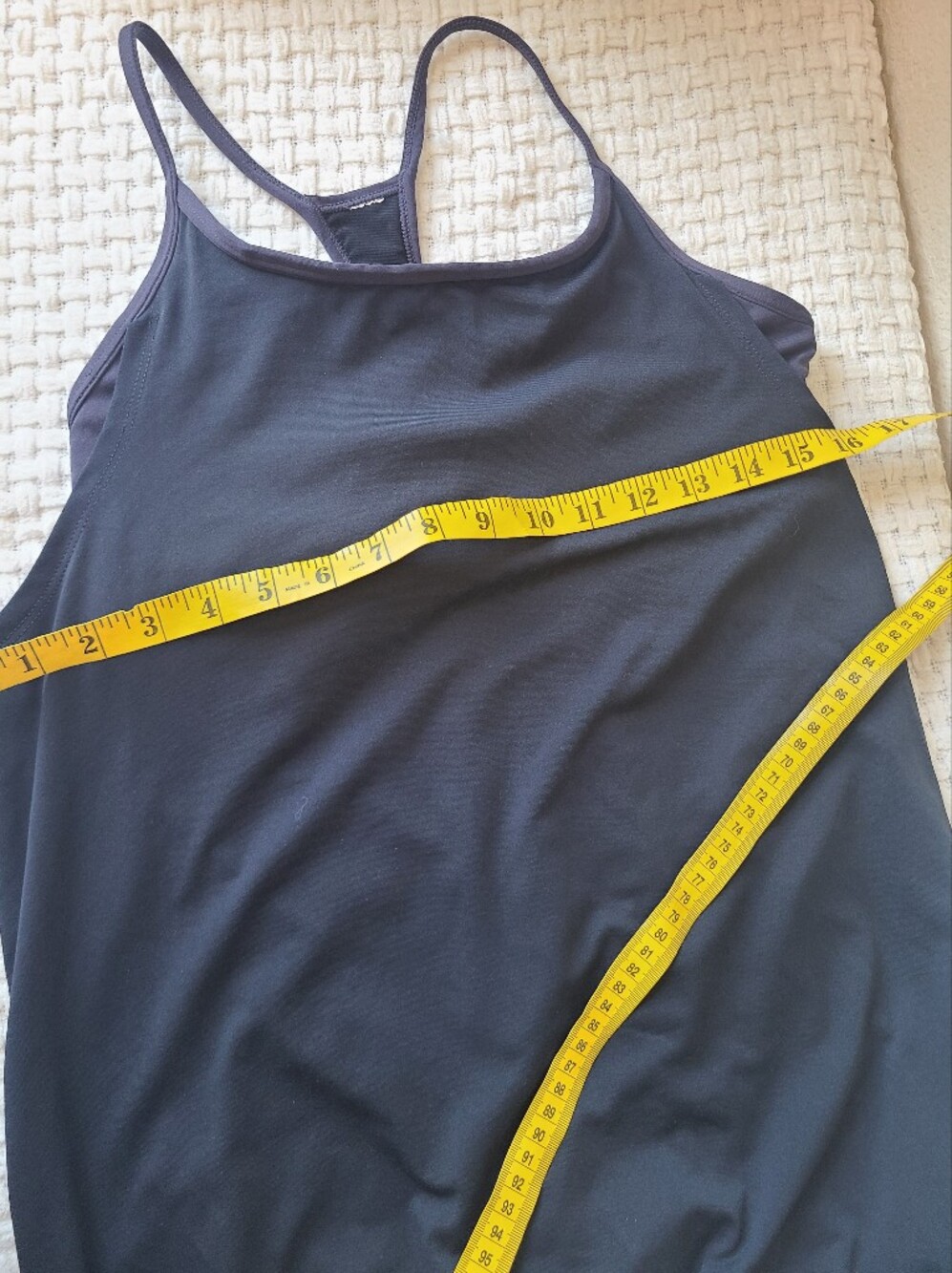 Fabletics Built in Bra Tank Women’s Navy Blue Strappy Tank Top Size M - Picture 4 of 6